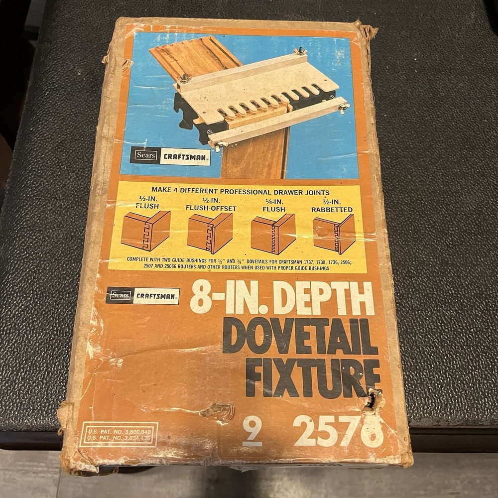 Sears Craftsman Dovetail Fixture 8in Depth 92576 Vintage Woodworking Tool